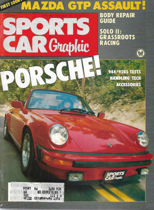 SPORTS CAR GRAPHIC 1984 FEB - PORSCHE Sp,MAZDA LOLA T-616 GTP,SOLO 2,CORDIA TUR